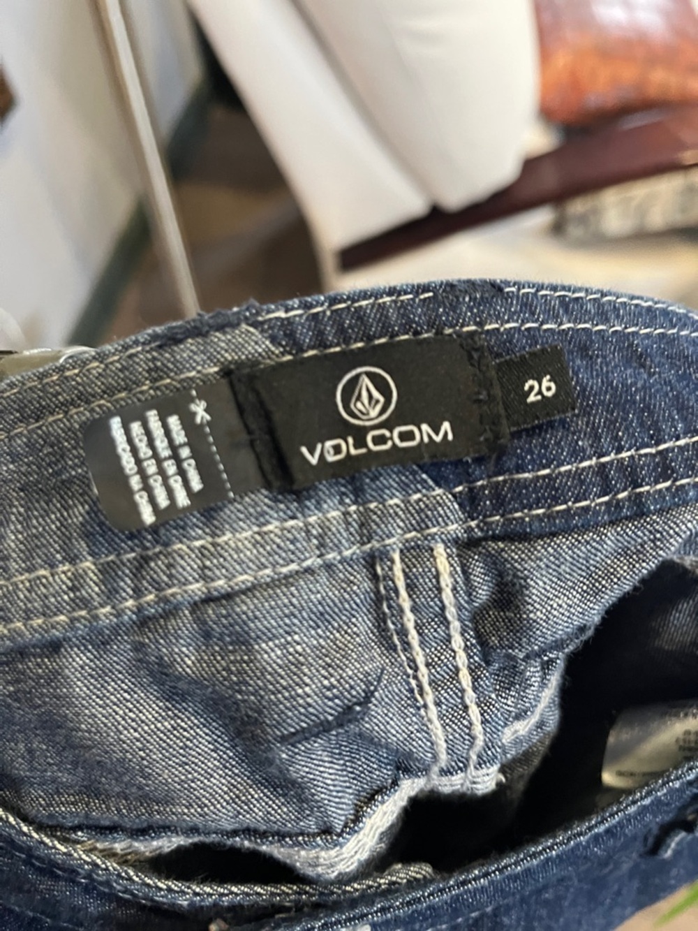 Volcom Dark Blue Denim Women’s Shorts - Picture 3 of 3